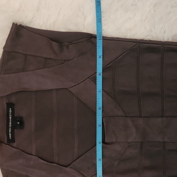 French Connection gray/green bodycon midi dress - Picture 7 of 9